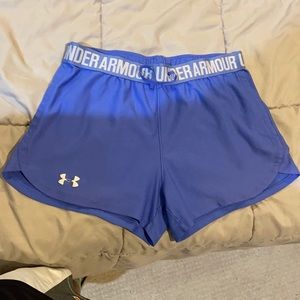 Light blue under armor shorts